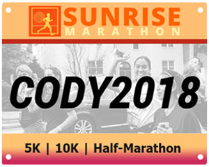 Sunrise Marathon Sample BIB